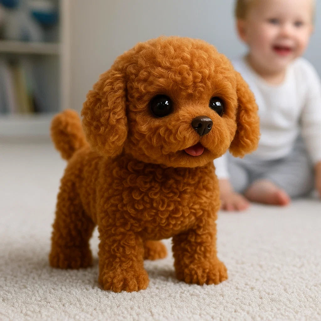 Realistic Interactive Plush Puppy Toy - Eco-Friendly, Soft PU Material, Engaging Companion for All Ages 2
