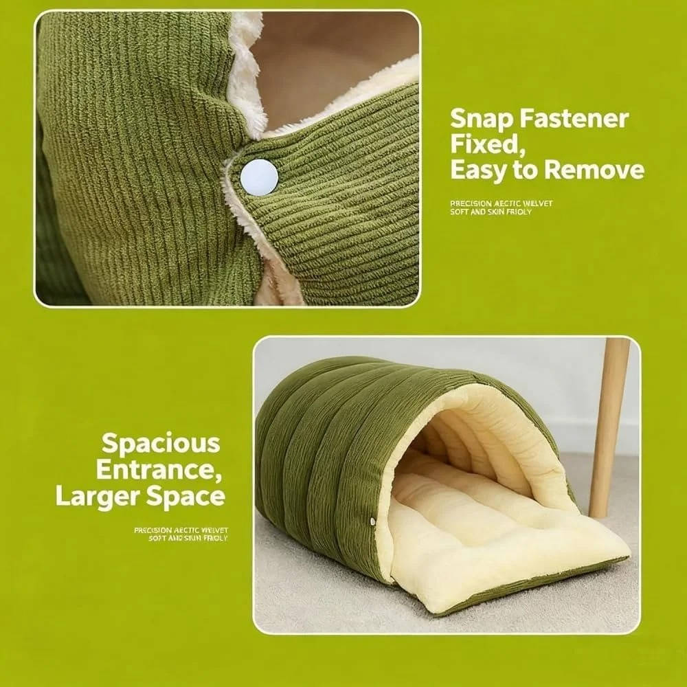 Removable and washable winter-covered cat bed 4