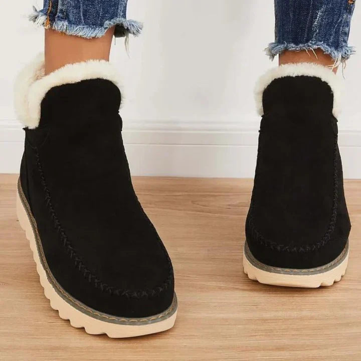 Retro Thick-Soled Snow Boots for Women – Cozy & Stylish 1