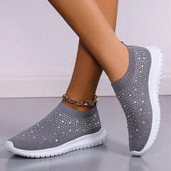 Rhinestone Slip-On Sneakers for Women – Chic & Comfortable Casual Footwear 1
