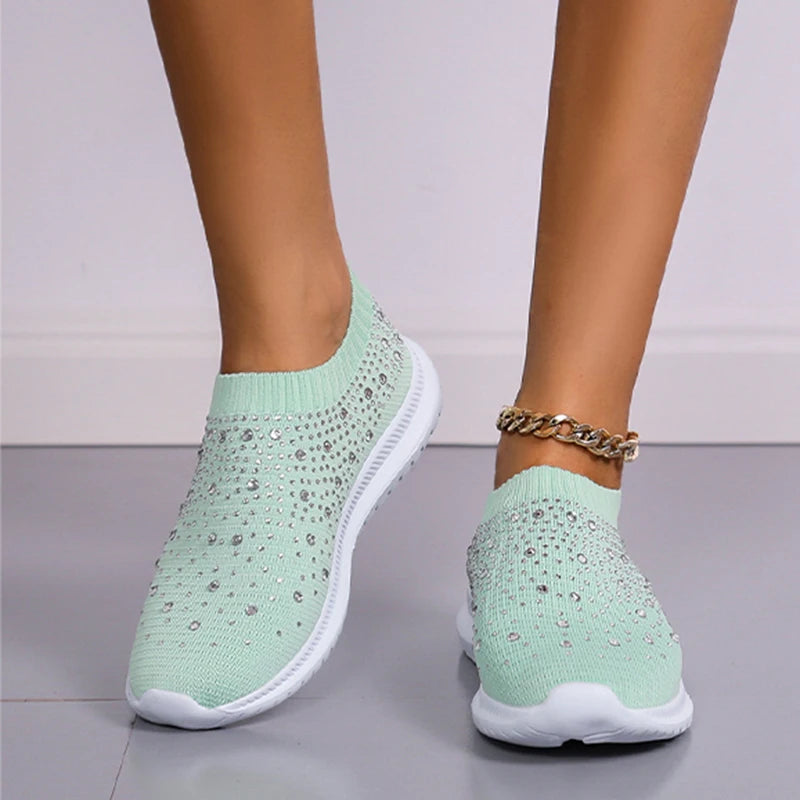 Rhinestone Slip-On Sneakers for Women – Chic & Comfortable Casual Footwear 7