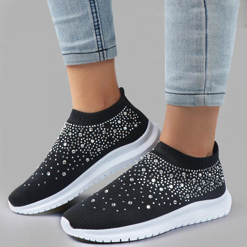 Rhinestone Slip-On Sneakers for Women – Chic & Comfortable Casual Footwear 8