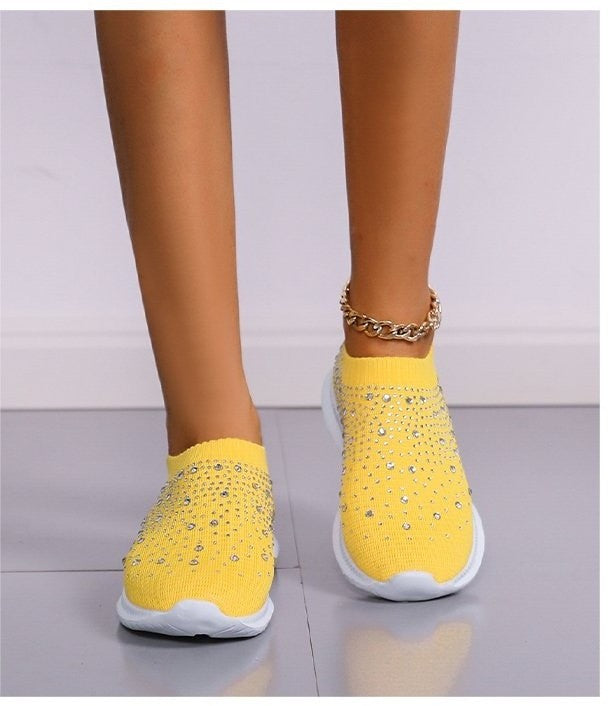 Rhinestone Slip-On Sneakers for Women – Chic & Comfortable Casual Footwear 9