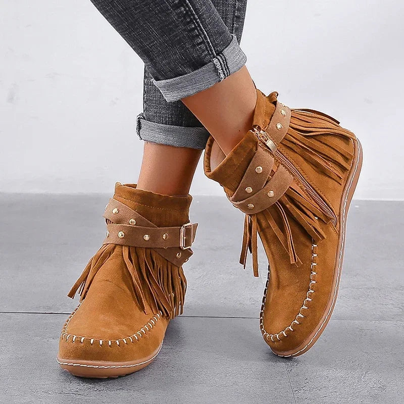 Round Toe Winter Boots for Women – Stylish & Comfortable Snow Footwear 5