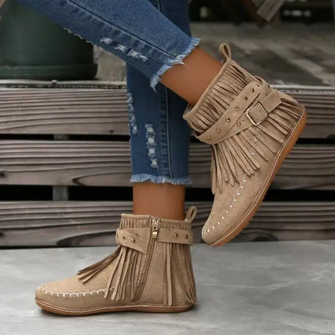 Round Toe Winter Boots for Women – Stylish & Comfortable Snow Footwear 7