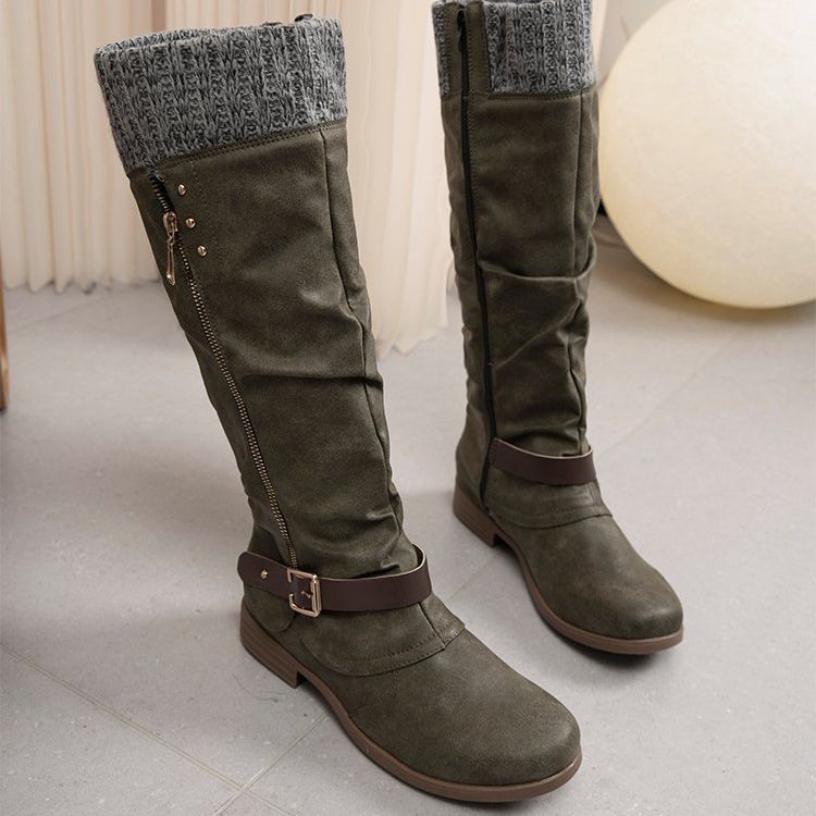 Side Zip Knee High Boots for Women – Stylish & Comfortable Design 2