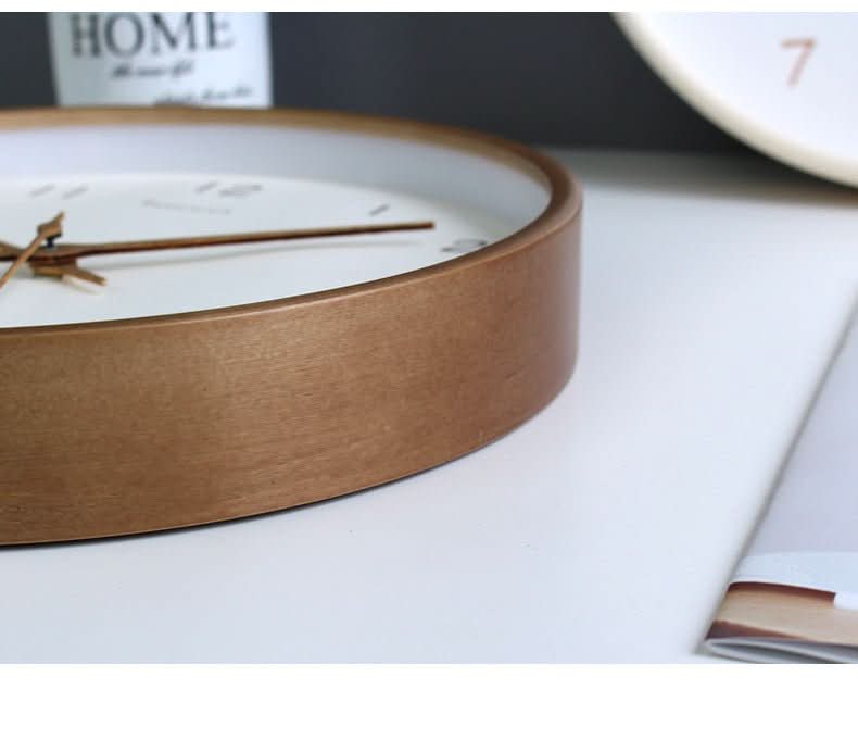 Silent Solid Wood Analog Wall Clock 7