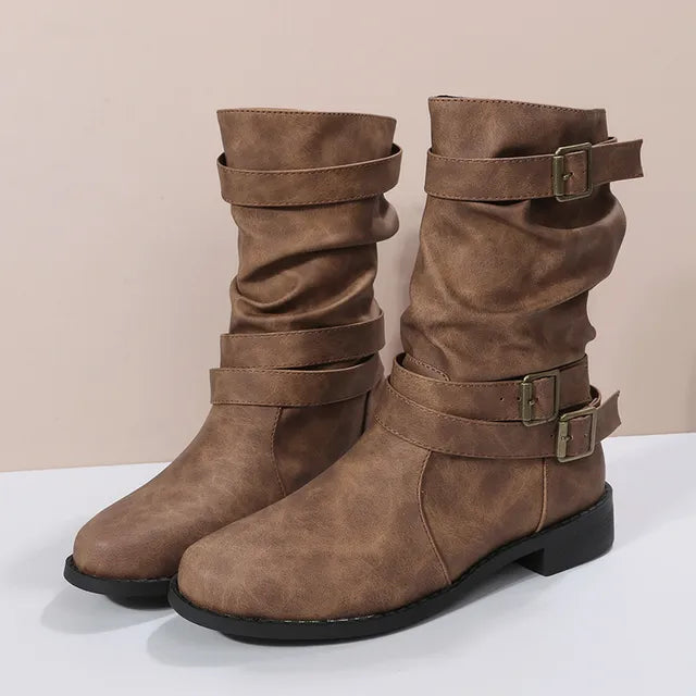Slouch Mid-Calf Boots for Women – Effortlessly Chic & Comfortable 1