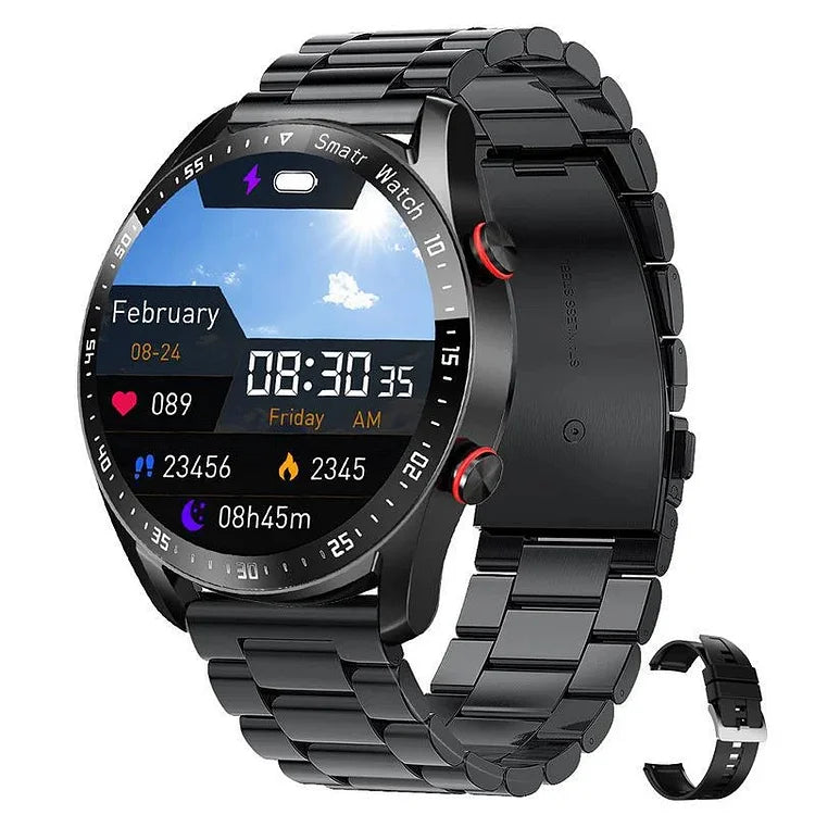Smartwatch with Non-Invasive Blood Sugar Monitoring and Heart Rate Tracking – Waterproof Fitness Tracker with Bluetooth Call Function 0