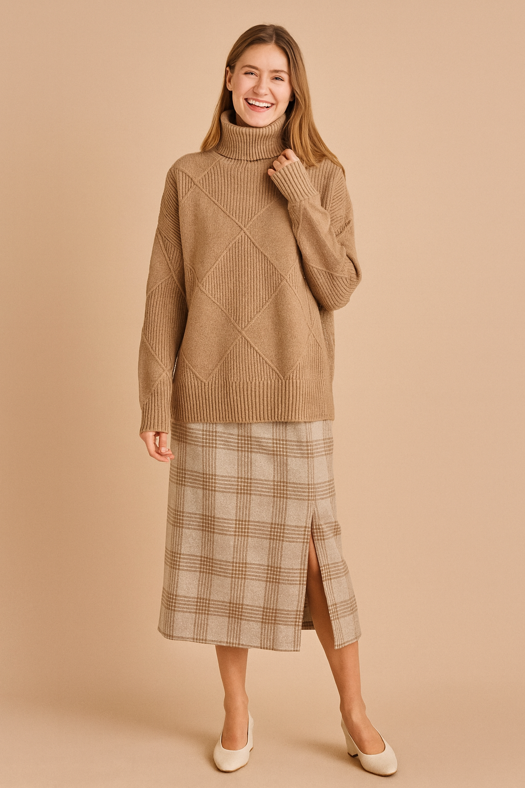 Sofia | Turtleneck Sweater with Geometric Pattern 5