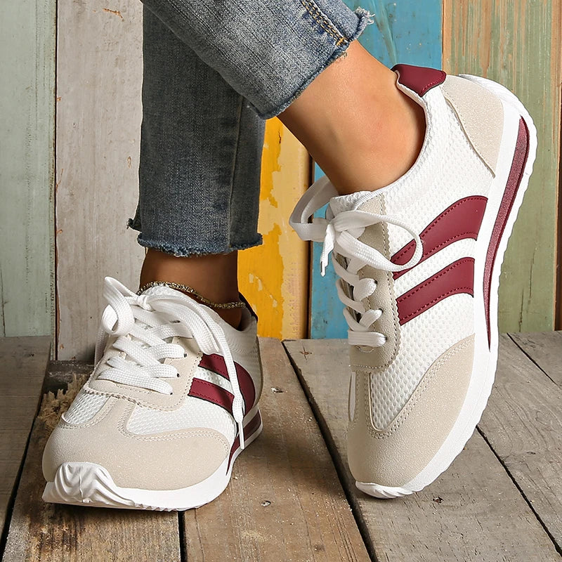 Striped Sneakers for Women – Cushioned Sole, Everyday Wear Design 3