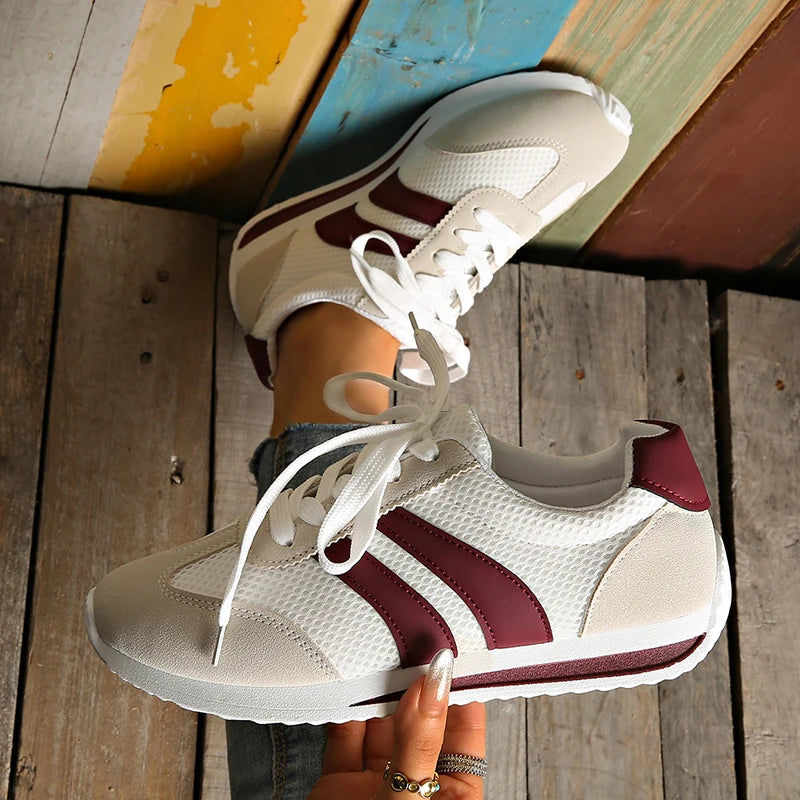 Striped Sneakers for Women – Cushioned Sole, Everyday Wear Design 4