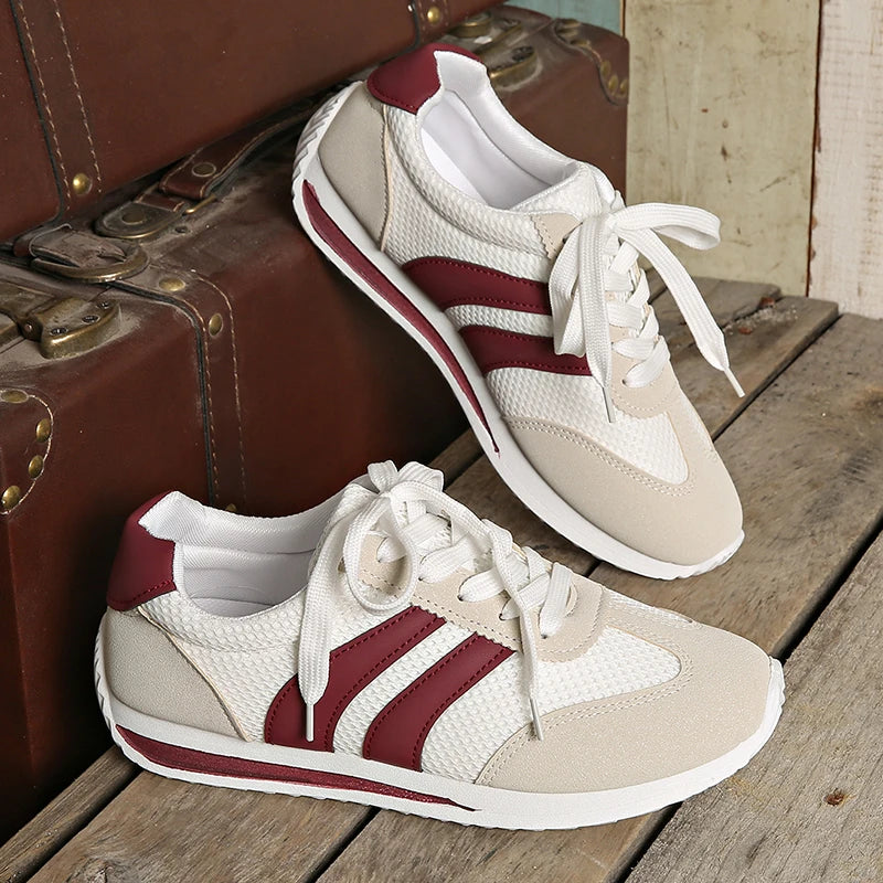 Striped Sneakers for Women – Cushioned Sole, Everyday Wear Design 5