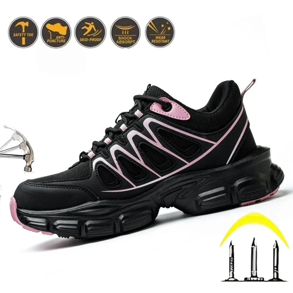 Stylish Safety Sneakers – Non-Slip Work Shoes – Comfort & Protection for Women 4