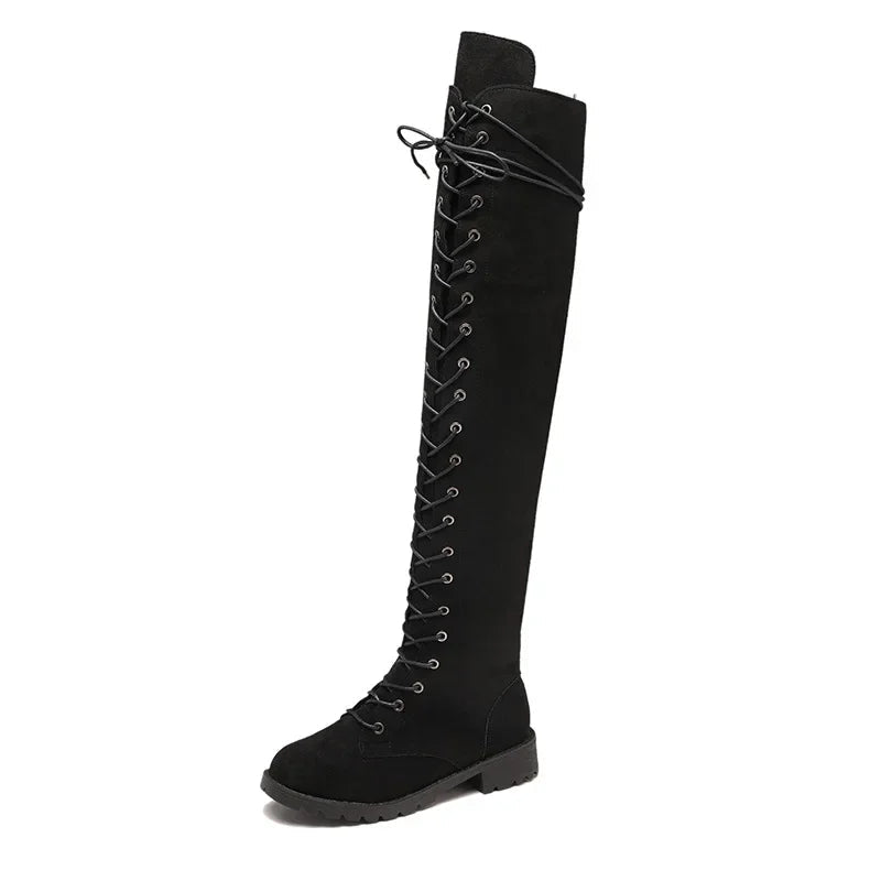 Stylish women's over-the-knee boots | Lace-up 6