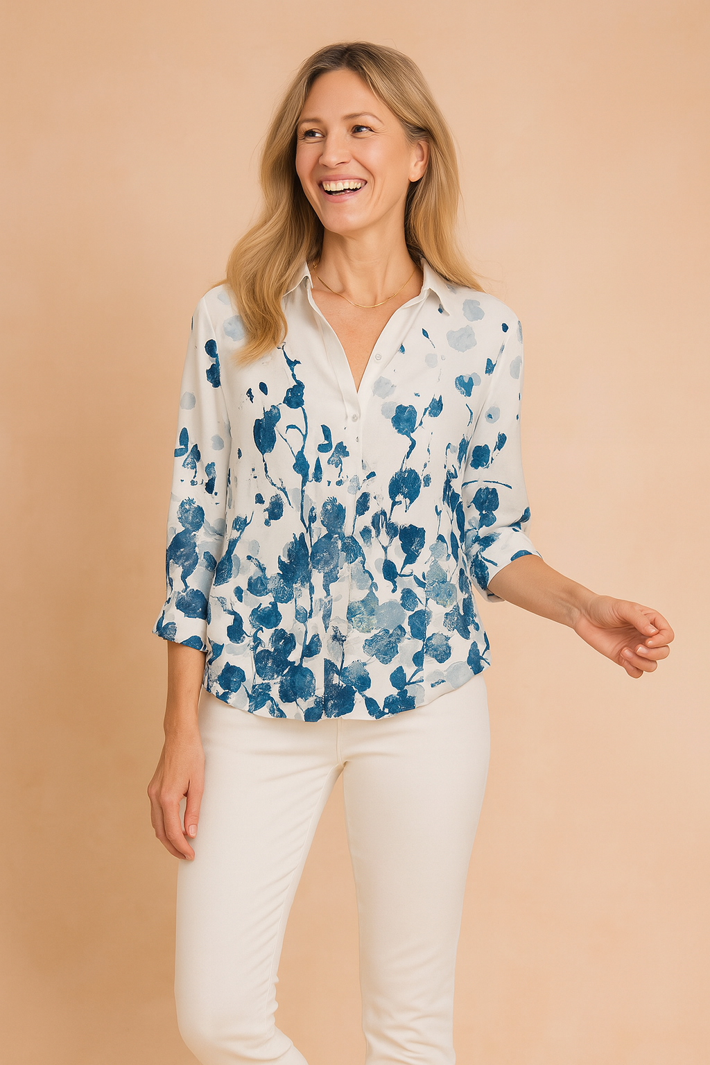 Tessa | Artistic Blouse with a Bold Pattern 1