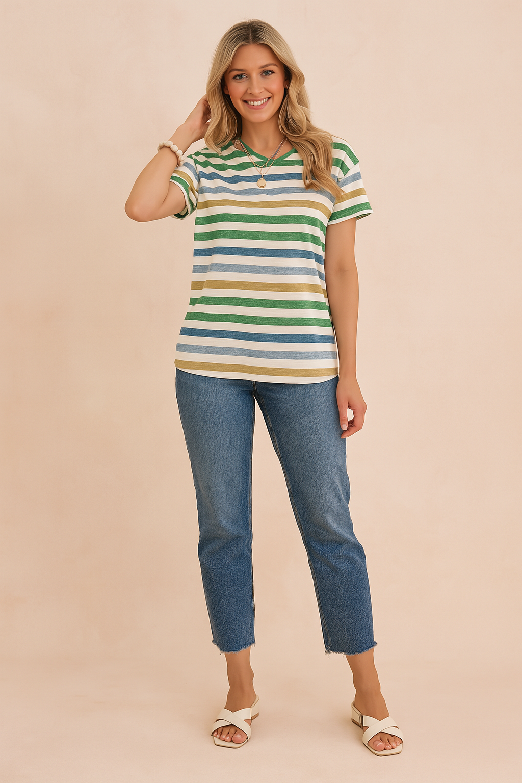 Tessa | Multicolored Striped T-shirt 0