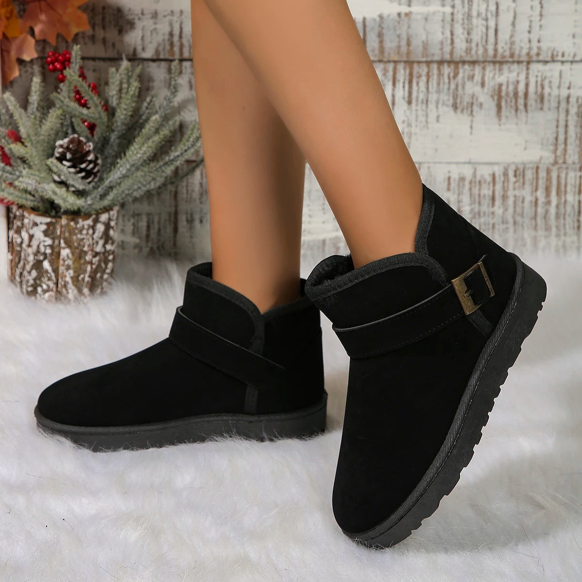 Textured Winter Snow Boots for Women – Cozy & Supportive Design 5