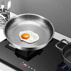 Titanium Non-Stick Frying Pan with Deep Sides – Fish Scale Texture, Durable Heat Distribution for All Heat Sources 1