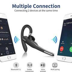 Trucker Dual Mic Wireless Bluetooth 5.1 Noise Cancelling Headset/Earbuds 1