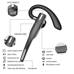 Trucker Dual Mic Wireless Bluetooth 5.1 Noise Cancelling Headset/Earbuds 3