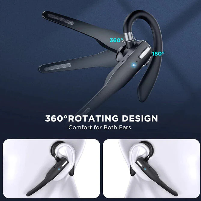 Trucker Dual Mic Wireless Bluetooth 5.1 Noise Cancelling Headset/Earbuds 4
