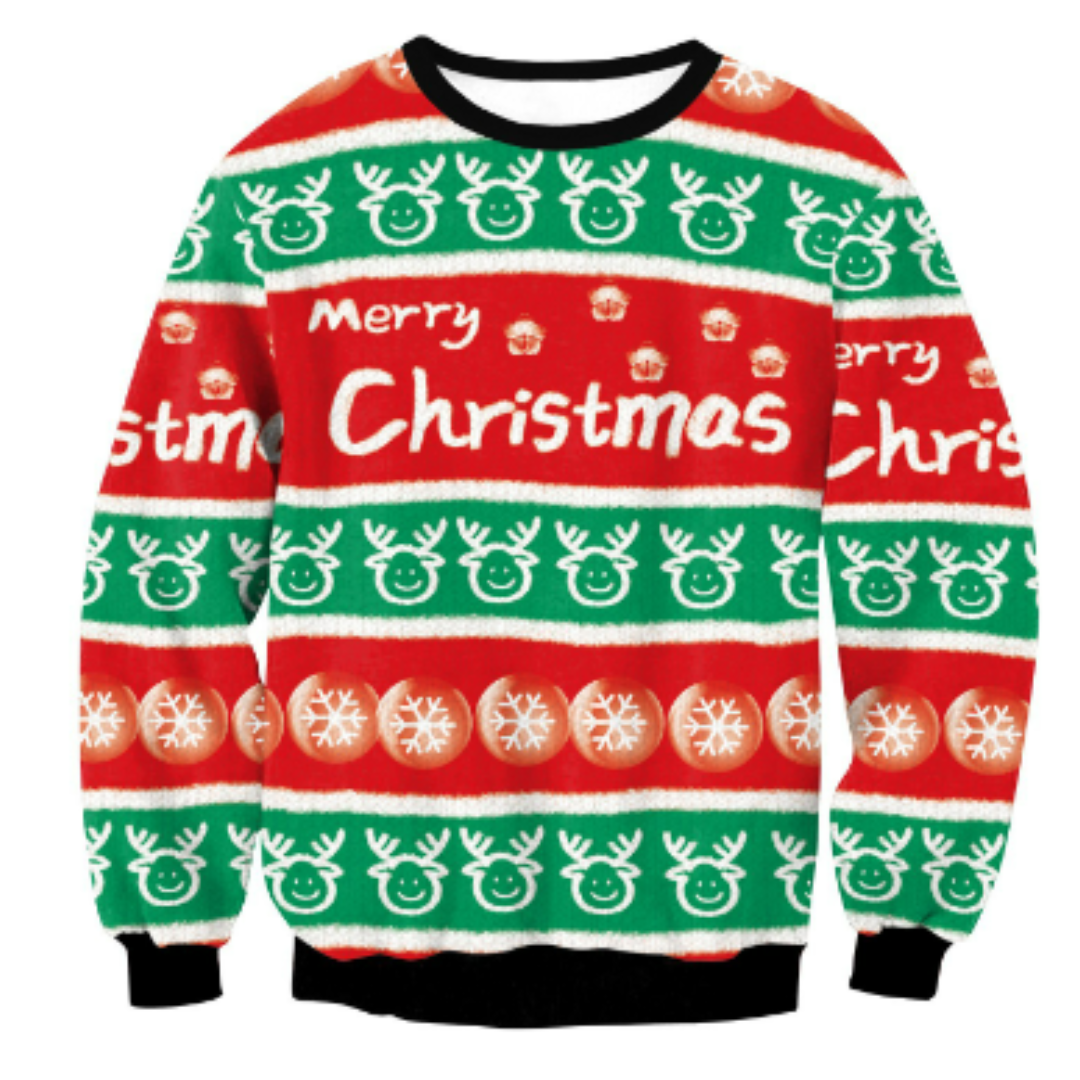 Unisex Oversized Christmas Sweater Cozy Knit Warm Fabric 0