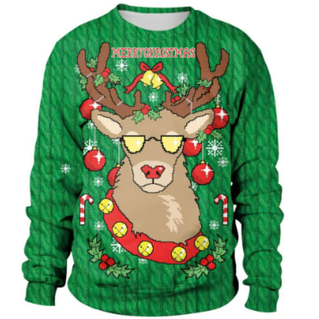 Unisex Oversized Christmas Sweater Cozy Knit Warm Fabric 3