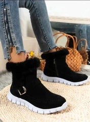 Velvet Mid-Tube Boots for Women – Cozy & Stylish Comfort 3