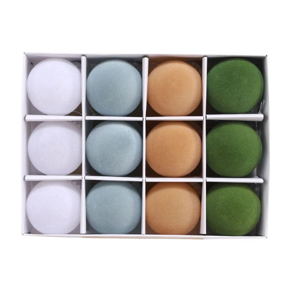 Velvet Ornaments | Flocked Christmas Balls for Elegant Decoration 0