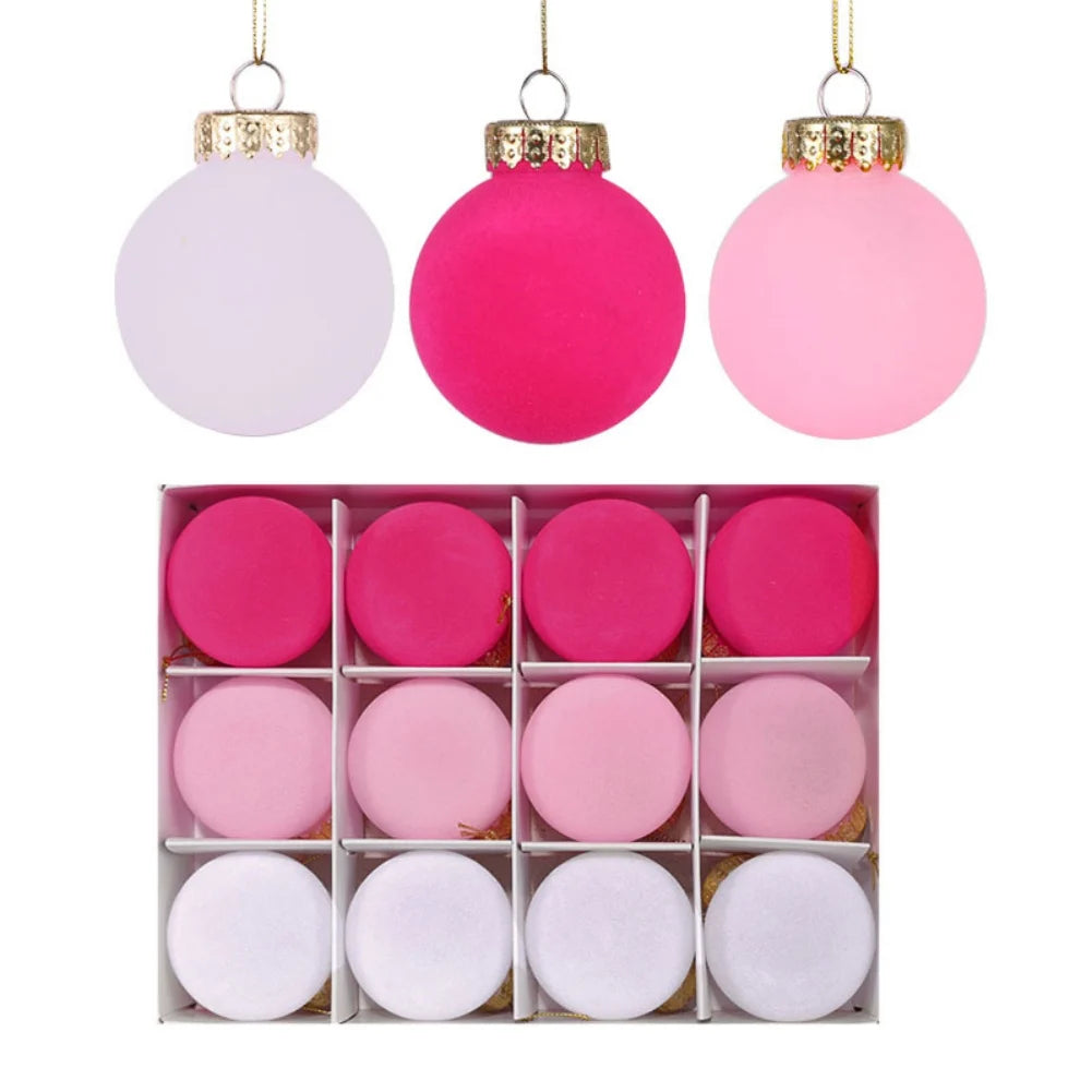 Velvet Ornaments | Flocked Christmas Balls for Elegant Decoration 3