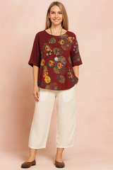 Verona | Patterned Loose Fit Blouse 1