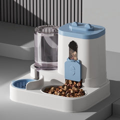 2-in-1 dog and cat feeder with water dispenser