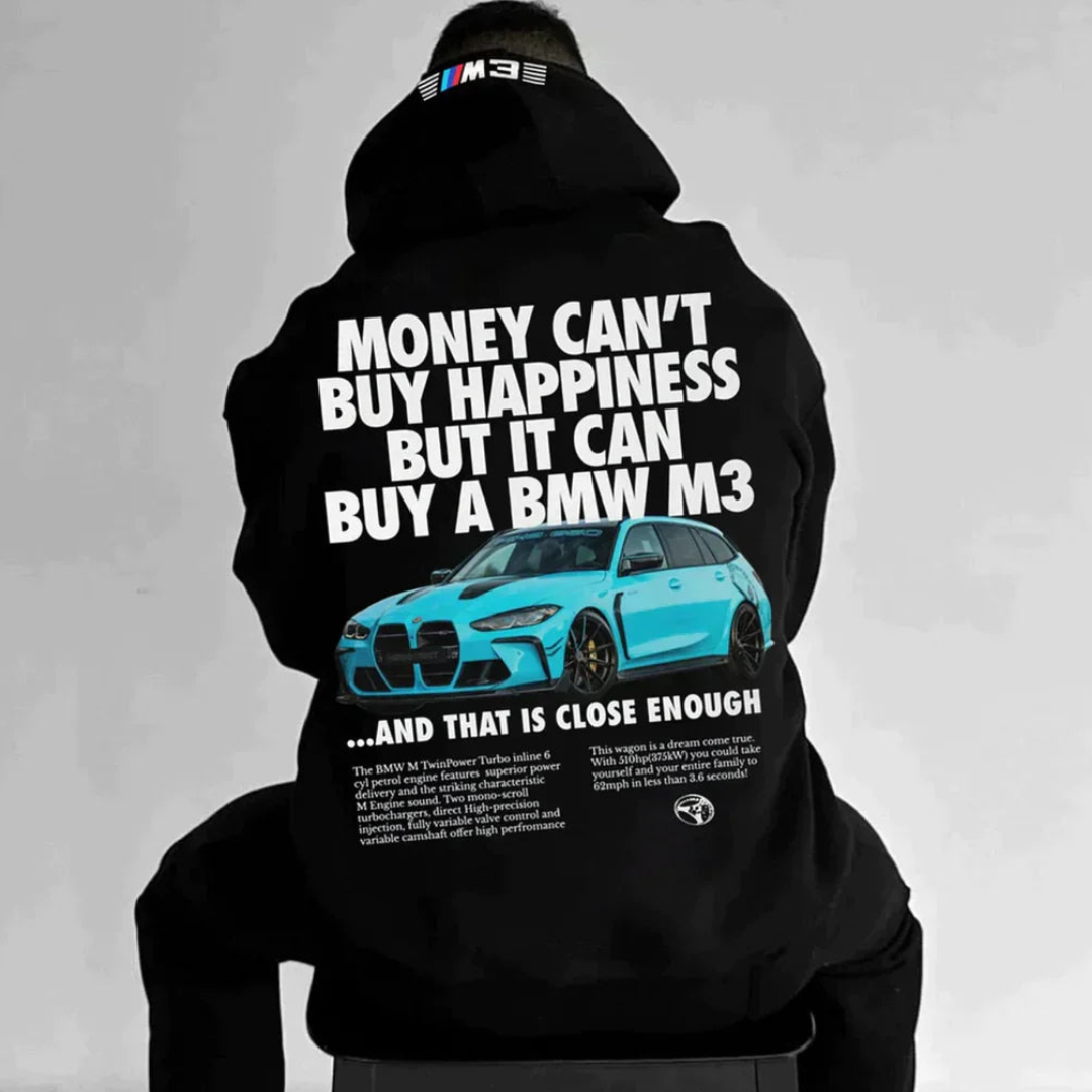 Warm, Printed Hoodie for Men | Plus Size 5