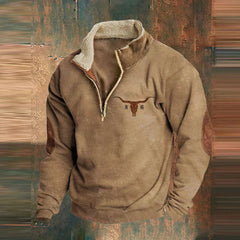 Warm, casual men's sweater | Zipper closure 3