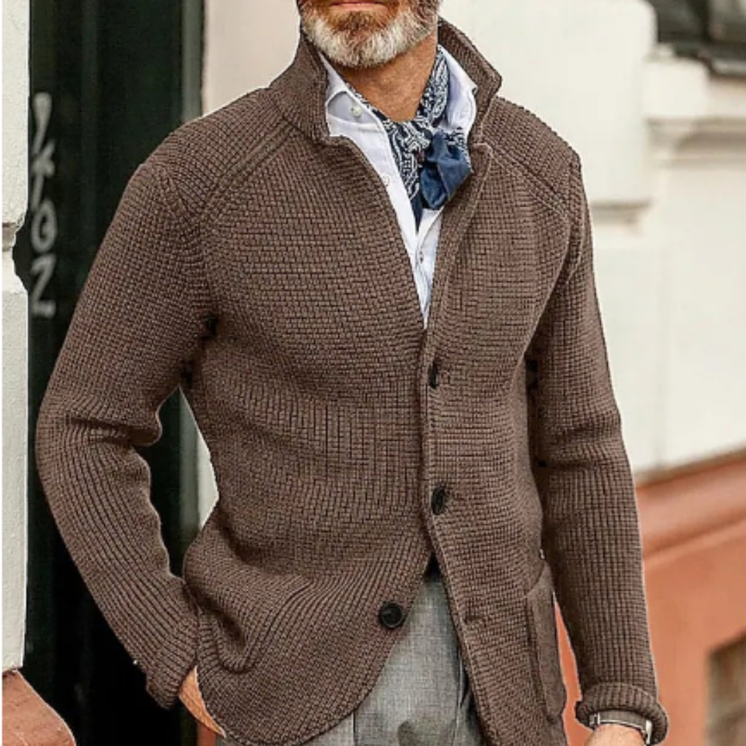 Warm men's cardigan | Button-up 11