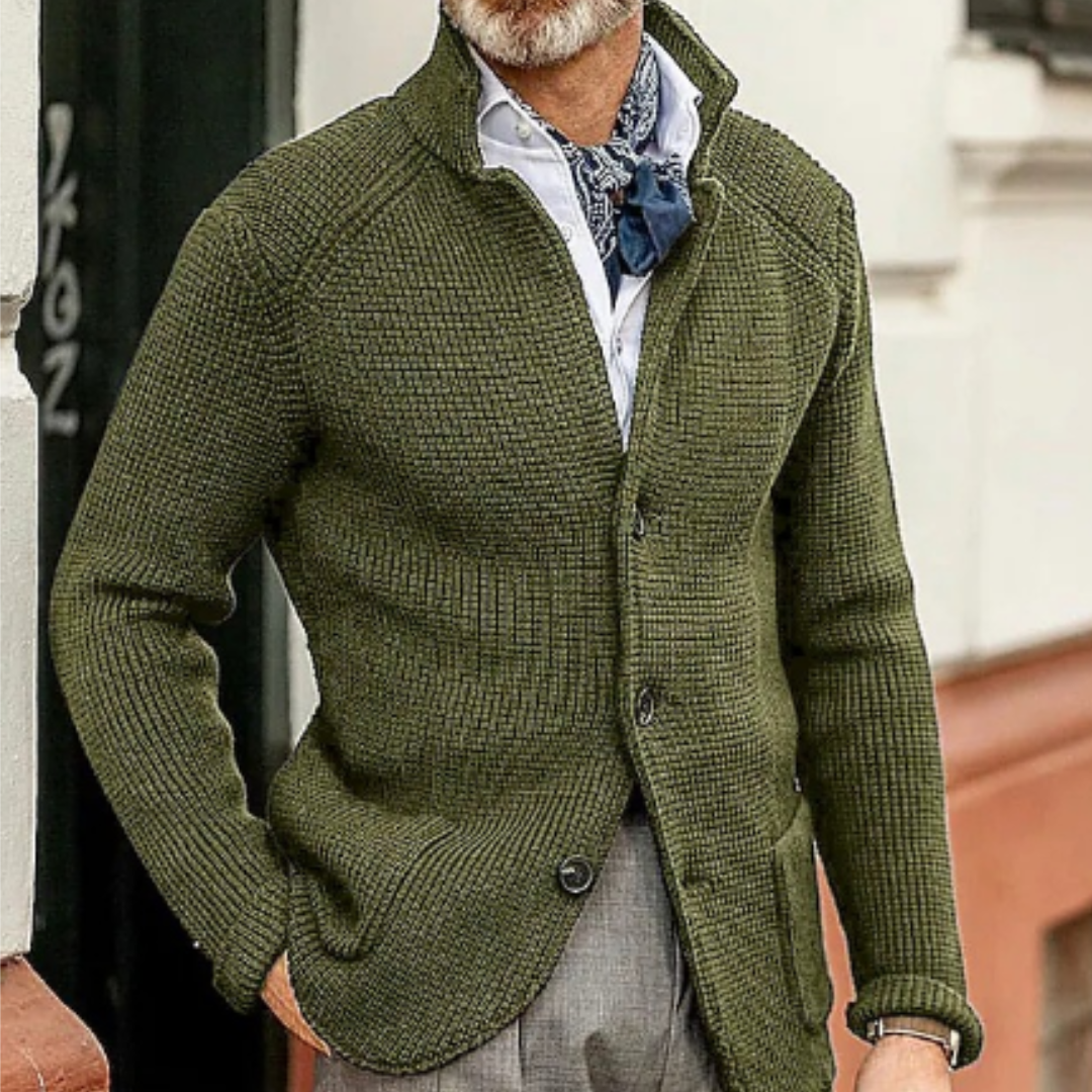Warm men's cardigan | Button-up 7