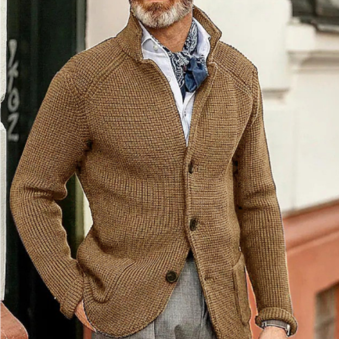 Warm men's cardigan | Button-up 8