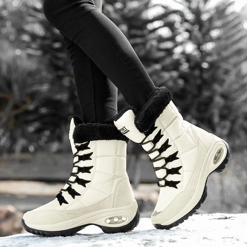 Waterproof Mid-Calf Snow Boots for Women – Cozy & Stylish 1