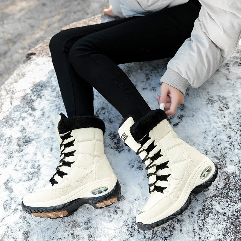 Waterproof Mid-Calf Snow Boots for Women – Cozy & Stylish 3