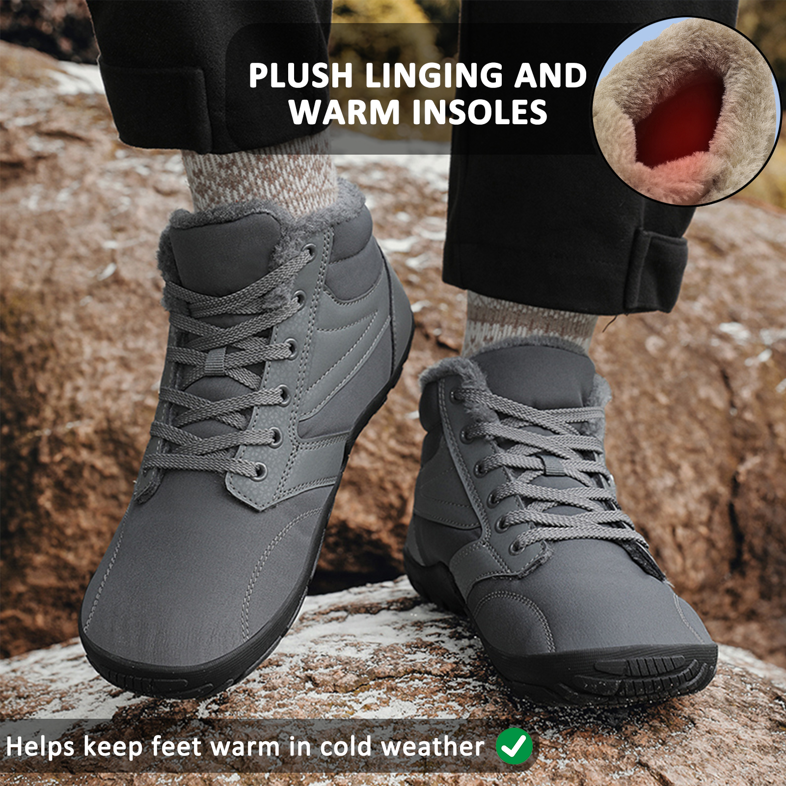 Waterproof Mid-Tube Snow Boots for Unisex – Comfortable & Supportive Design 5