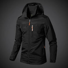 Veste de sport imperméable pour homme avec capuche et fermeture éclair