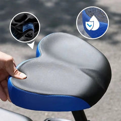 Wide Comfort Bike Seat with Extra-Wide Support and Shock Absorption – Ergonomic Bicycle Saddle for Maximum Comfort 0