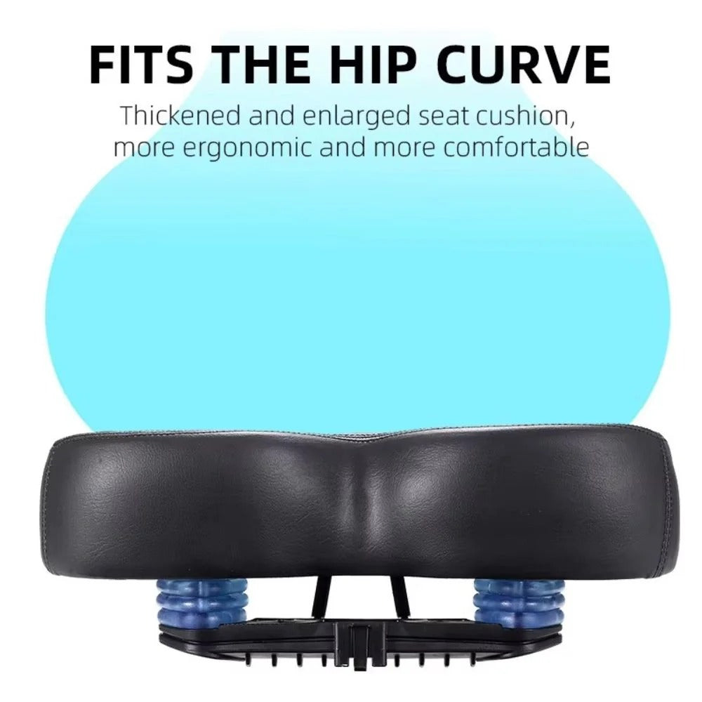 Wide Comfort Bike Seat with Extra-Wide Support and Shock Absorption – Ergonomic Bicycle Saddle for Maximum Comfort 6