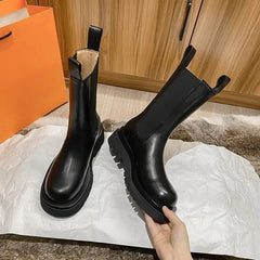 Women's Black High Boots | Slip-on Ankle Boots 3