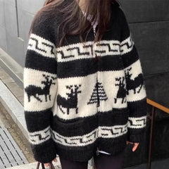 Women's Cozy Christmas Jacket Vintage Style Warm Material 0
