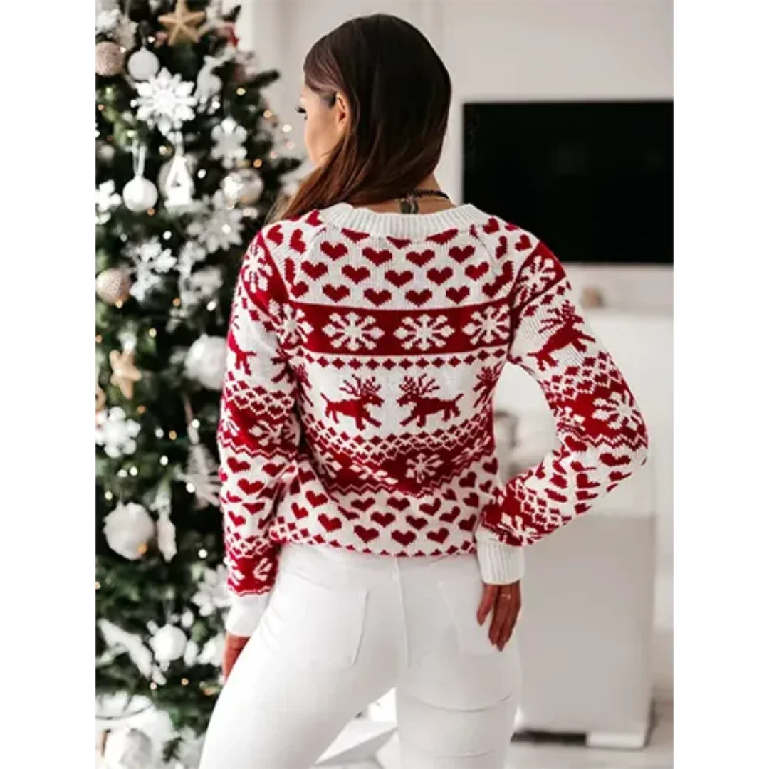 Women's Cozy Knitted Christmas Sweater Warm Knit 2