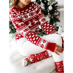 Women's Cozy Knitted Christmas Sweater Warm Knit 3