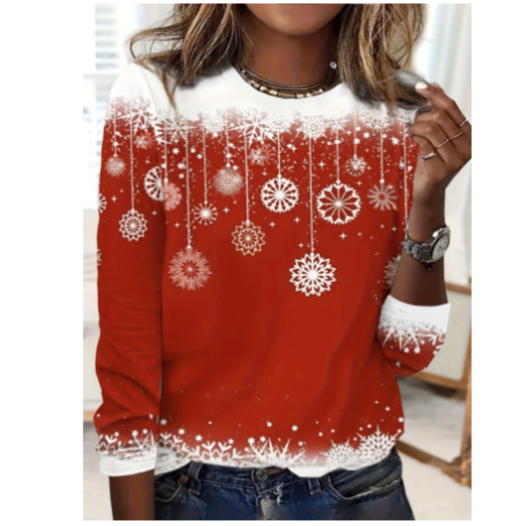 Women's Festive Christmas Sweater Cozy Knit 0