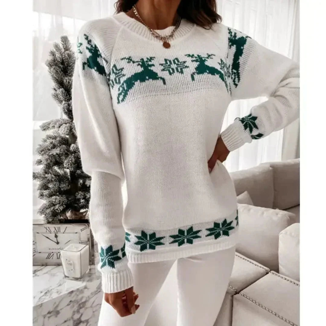Women's Festive Christmas Sweater Warm Knit 0